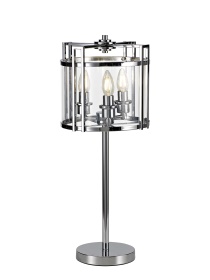 Eaton Polished Chrome Table Lamps Diyas Contemporary Table Lamps